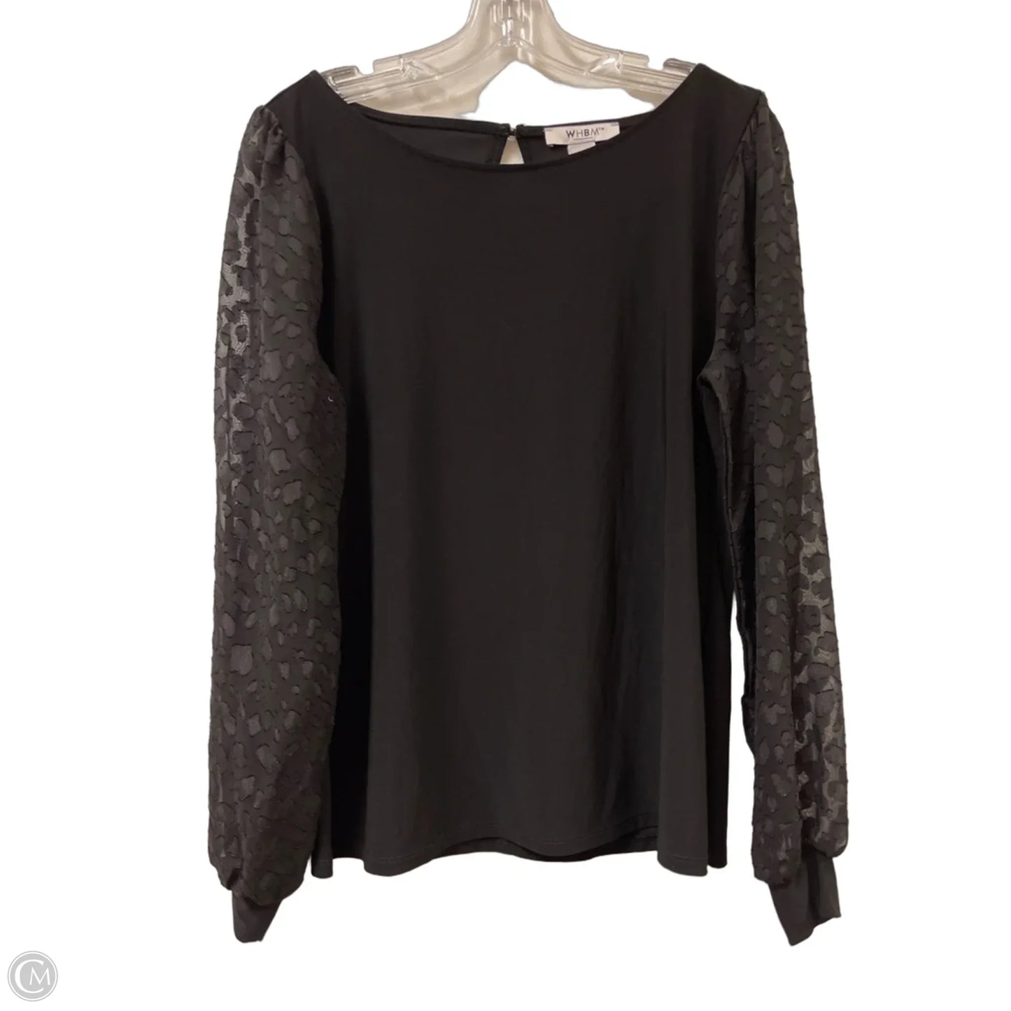 Top Long Sleeve By White House Black Market In Black, Size: L