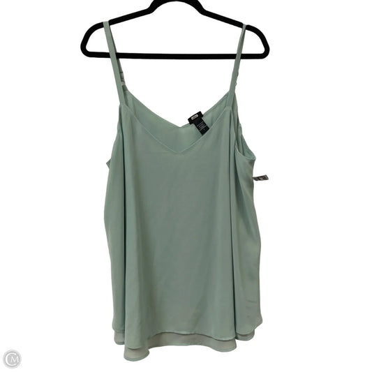 Top Sleeveless By Torrid In Green, Size: 1x