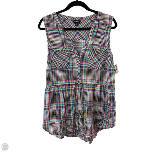 Top Sleeveless By Torrid In Multi-colored, Size: L