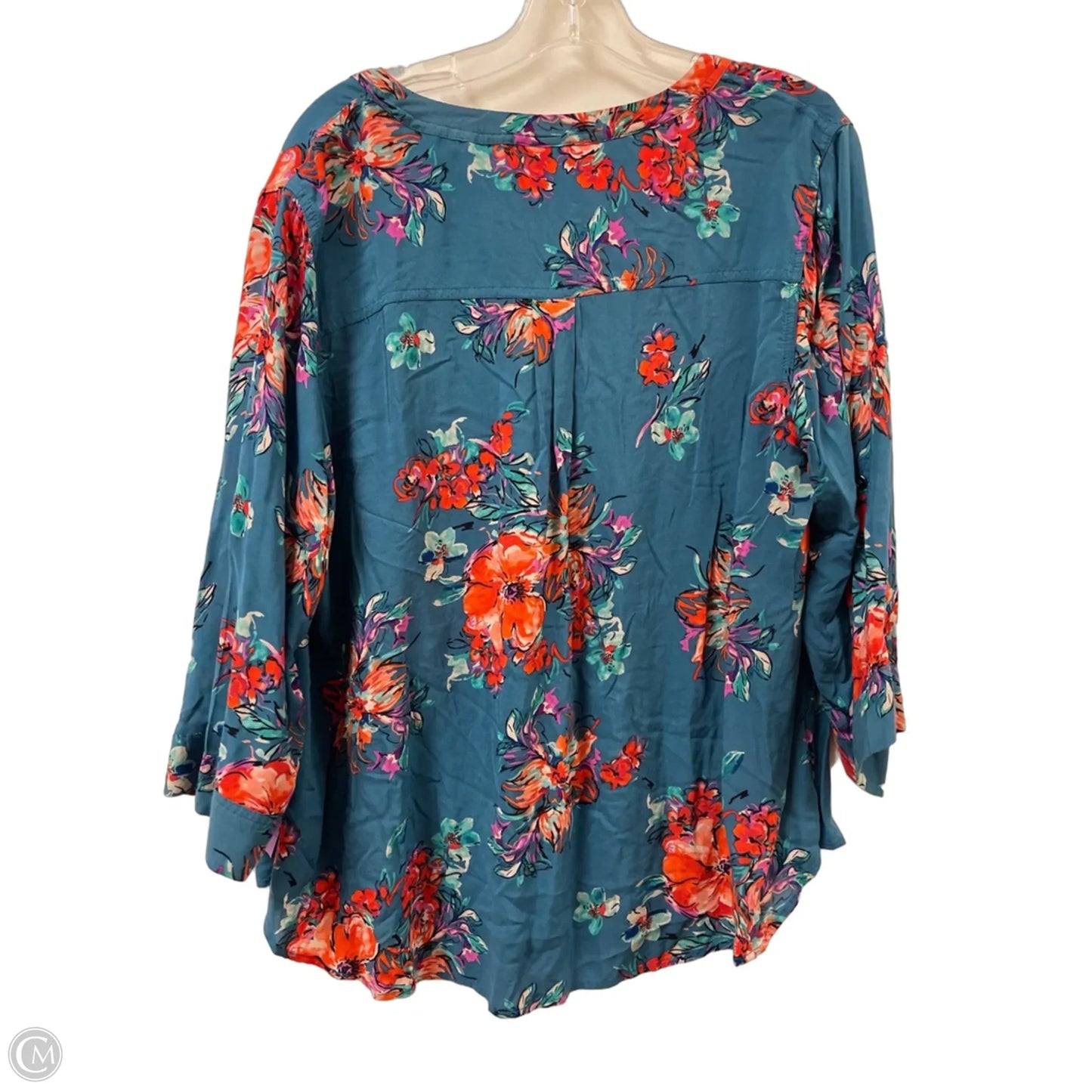 Top Long Sleeve By Torrid In Blue, Size: 1x
