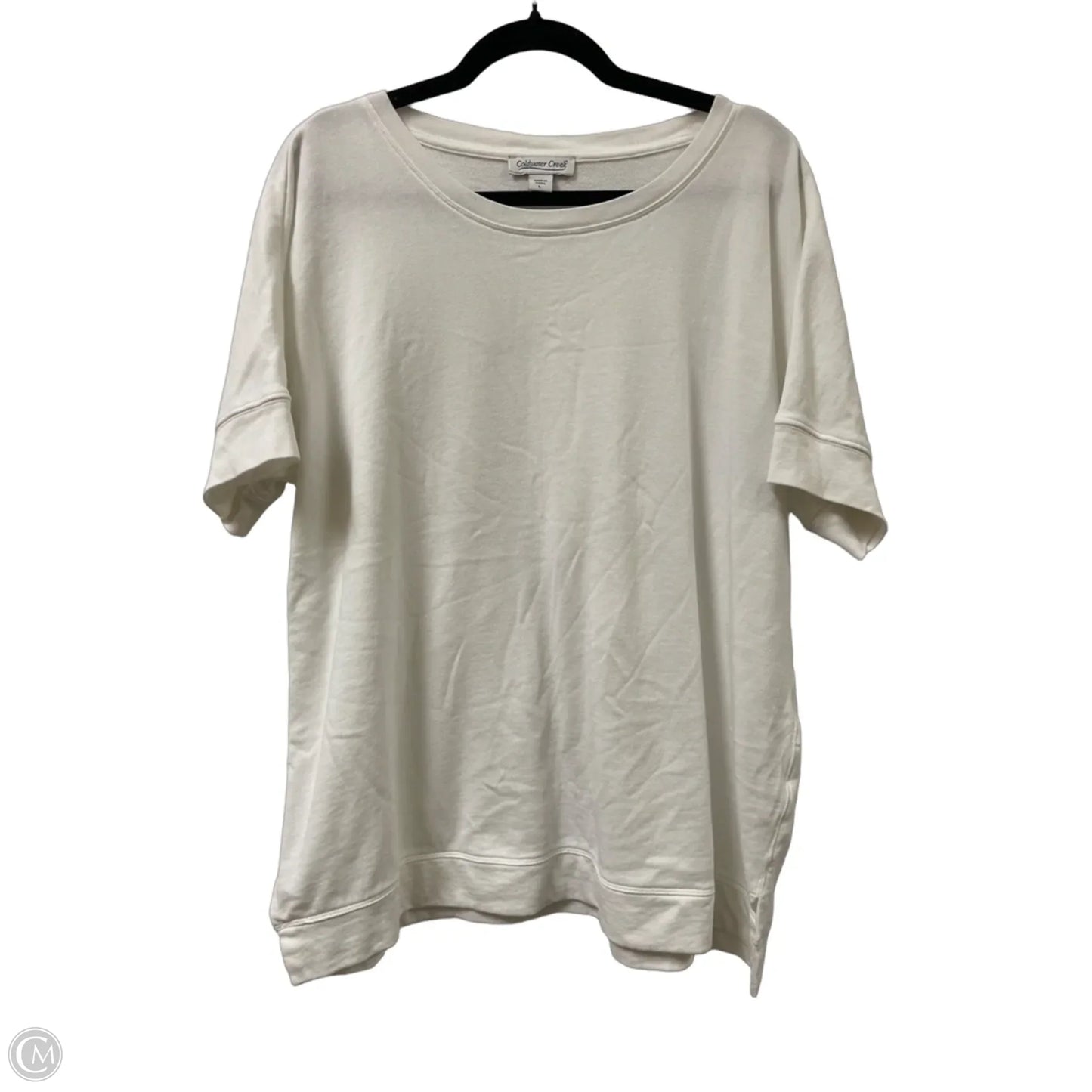 Top Short Sleeve By Coldwater Creek In White, Size: L