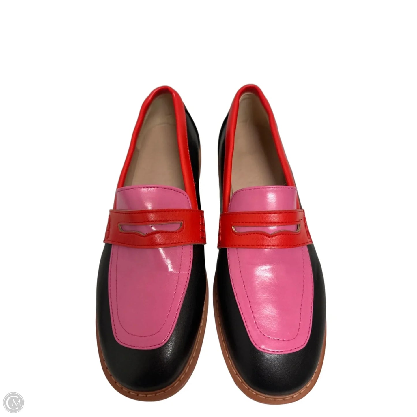 Shoes Flats By Clothes Mentor In Black & Pink, Size: 7.5