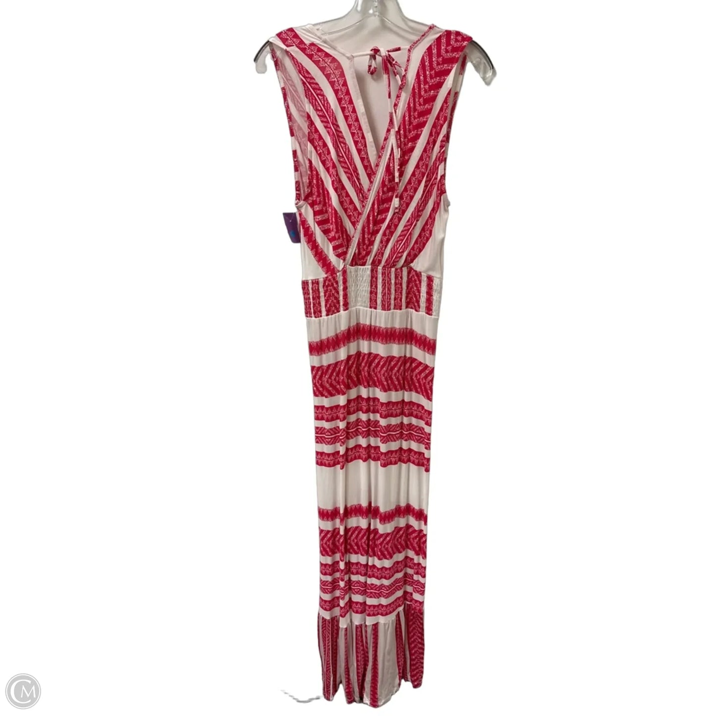 Dress Casual Maxi By Lascana In Pink & White, Size: M