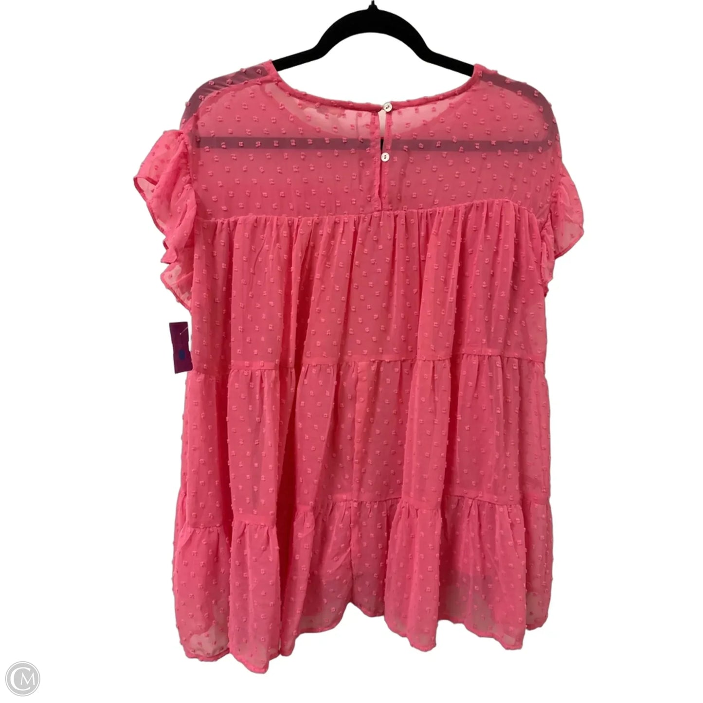 Top Short Sleeve By Entro In Pink, Size: L