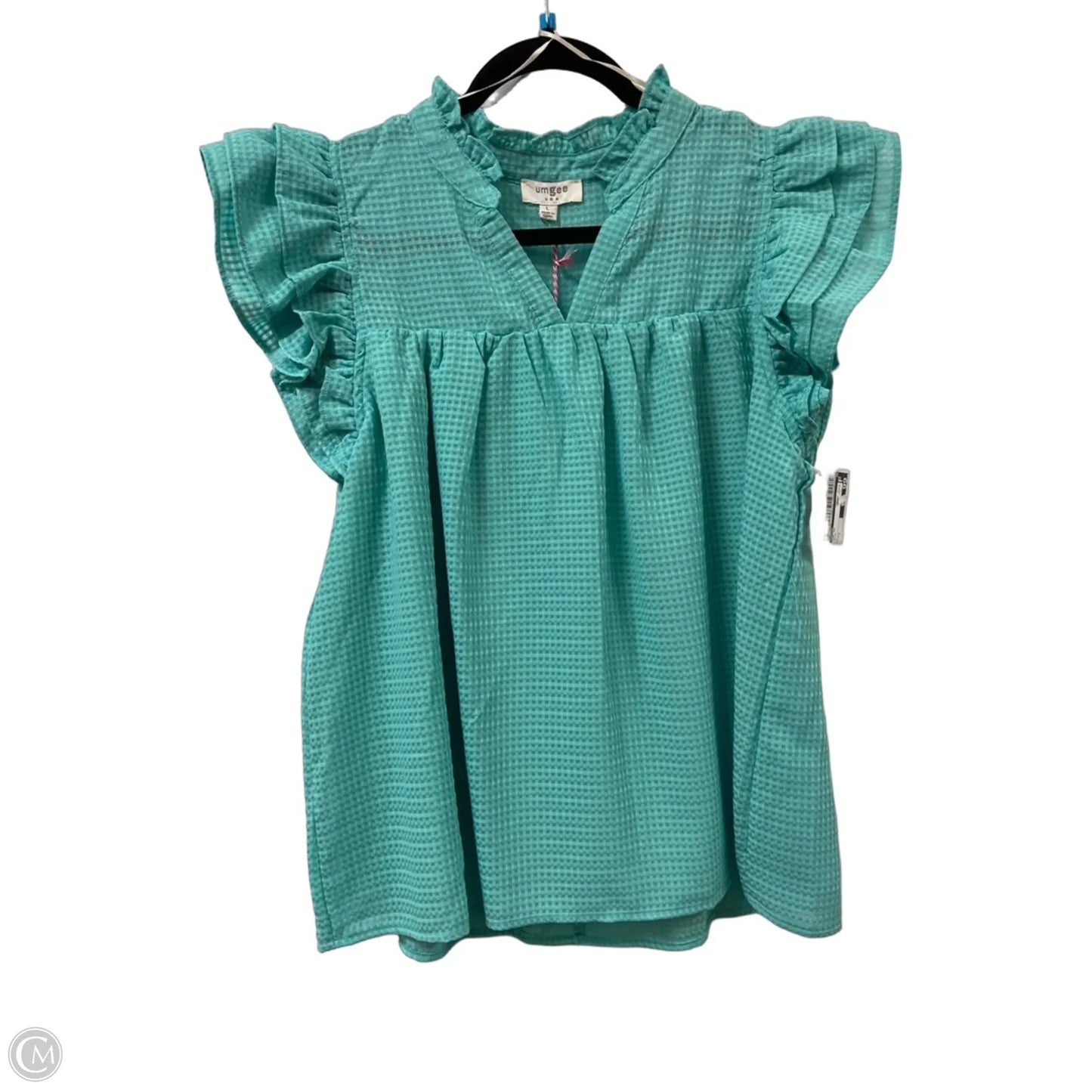 Top Short Sleeve By Umgee In Blue, Size: L