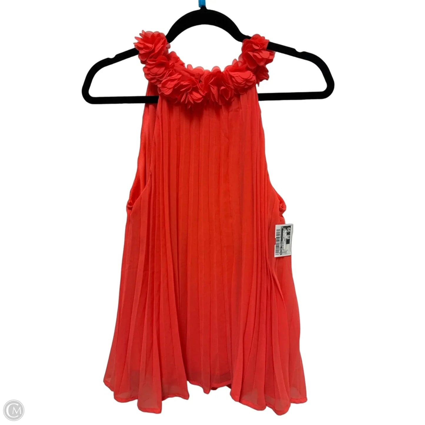 Top Sleeveless By Flying Tomato In Orange, Size: L