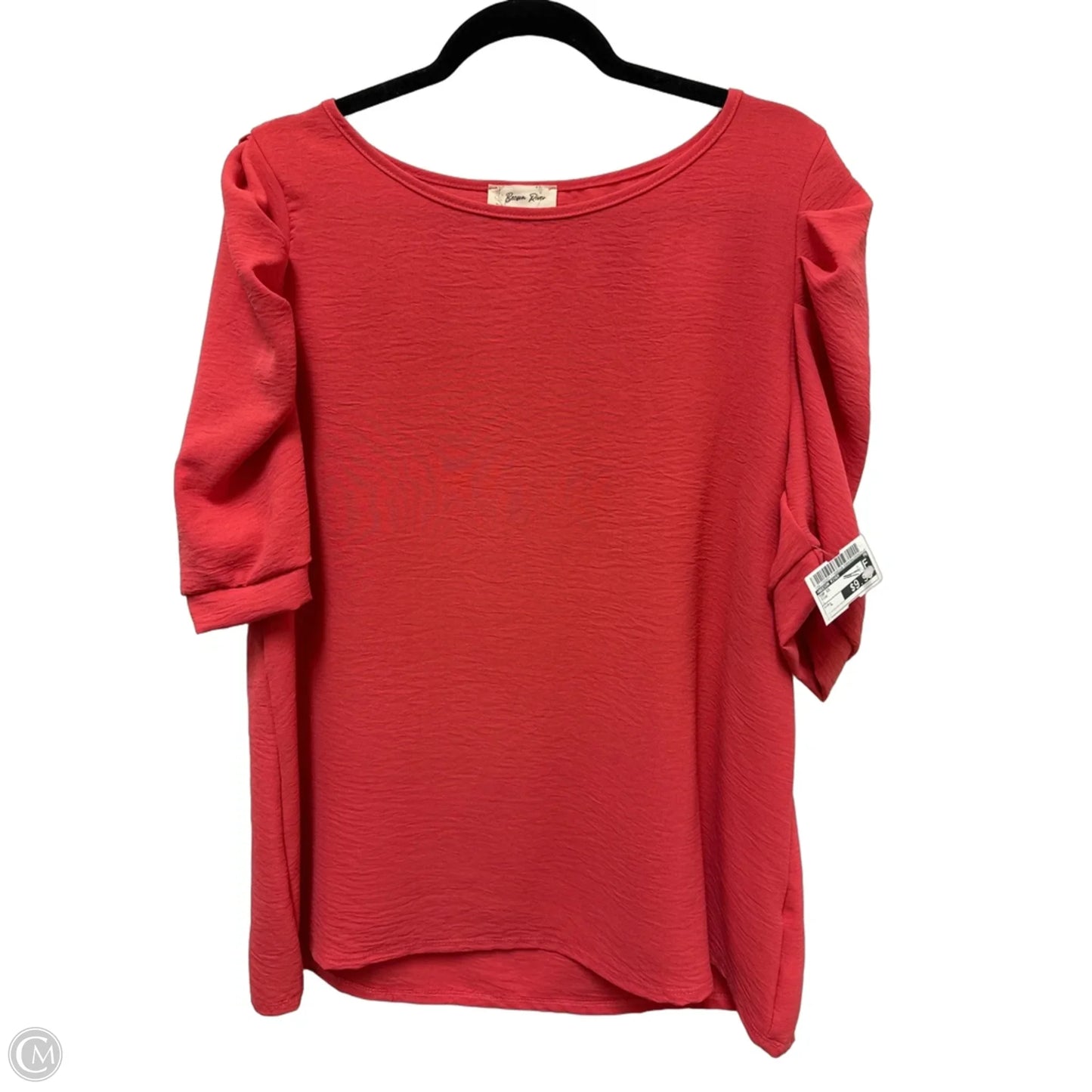 Top Short Sleeve By Beeson River In Pink, Size: L