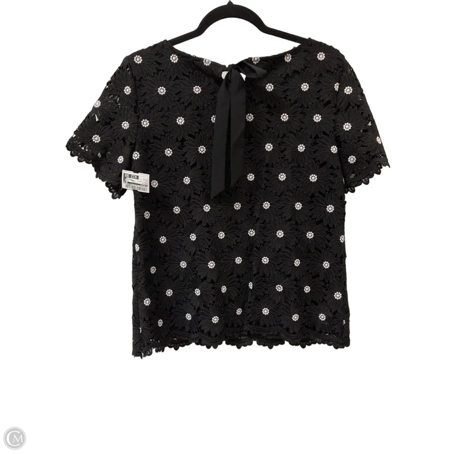 Top Short Sleeve By Talbots In Black & White, Size: S