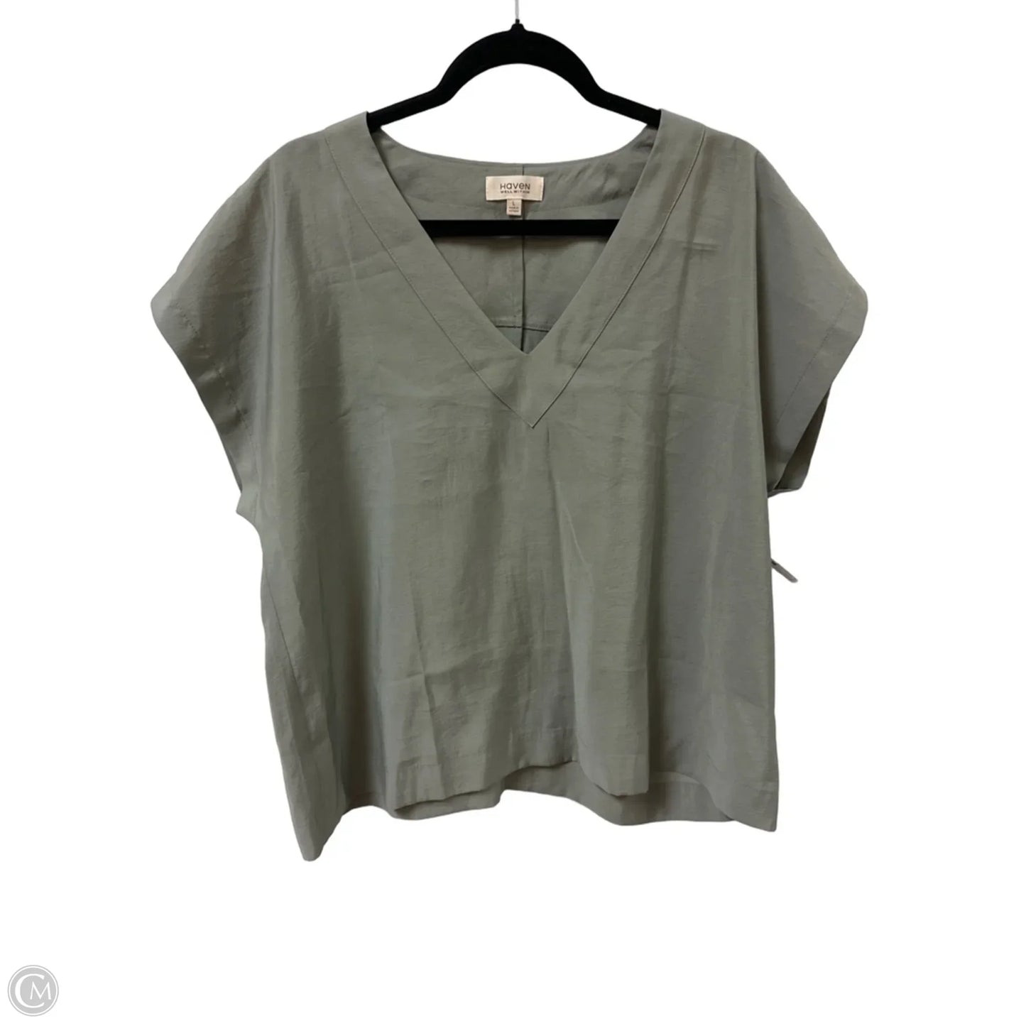 Top Short Sleeve By Haven In Green, Size: L