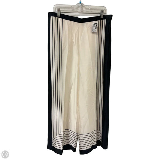 Pants Wide Leg By Ann Taylor In Black & Cream, Size: 8