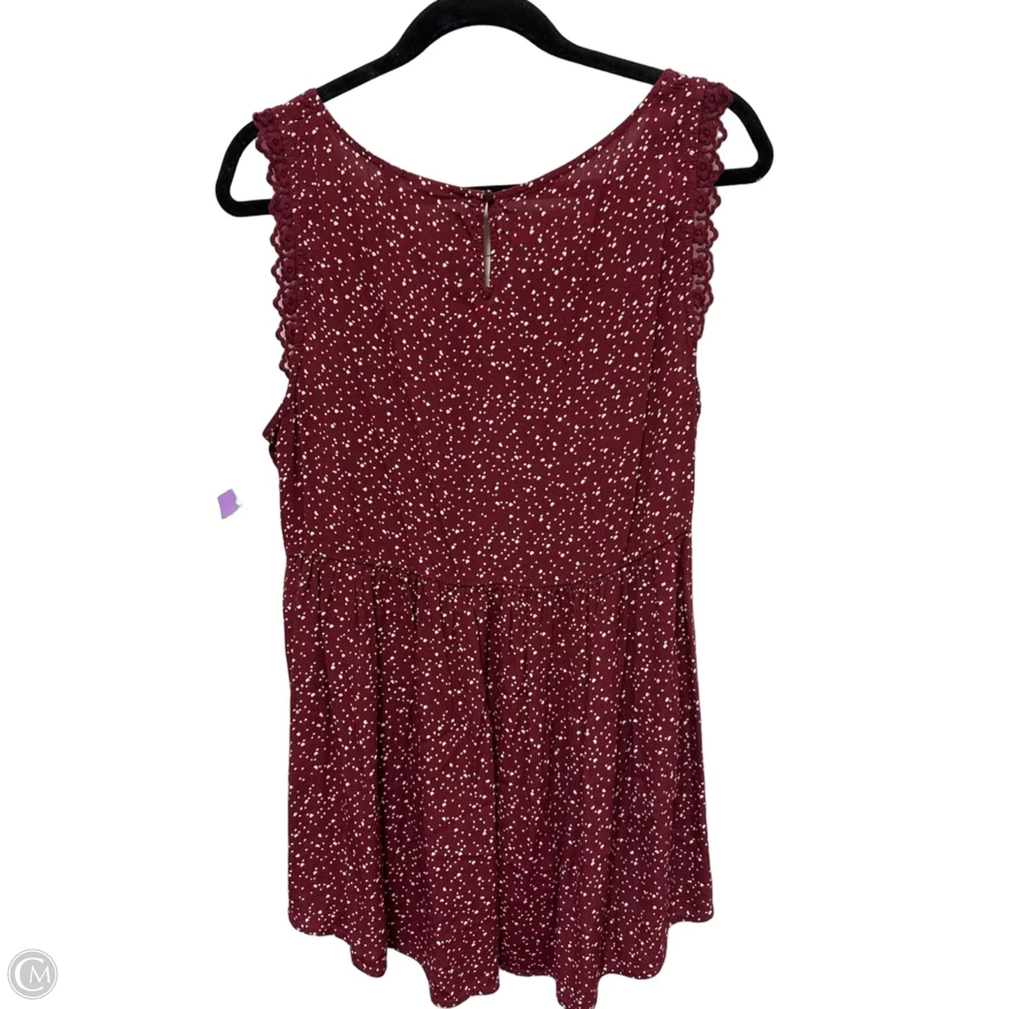 Top Sleeveless By Clothes Mentor In Red & White, Size: L
