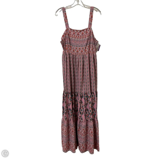 Dress Casual Maxi By Knox Rose In Floral Print, Size: L