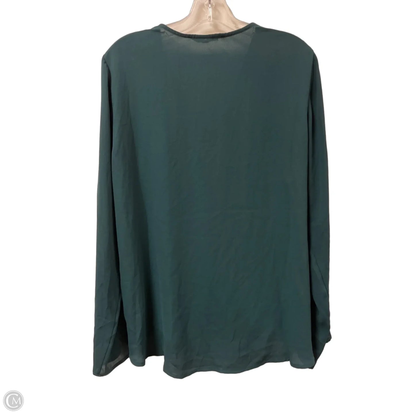 Top Long Sleeve By Pleione In Green, Size: L