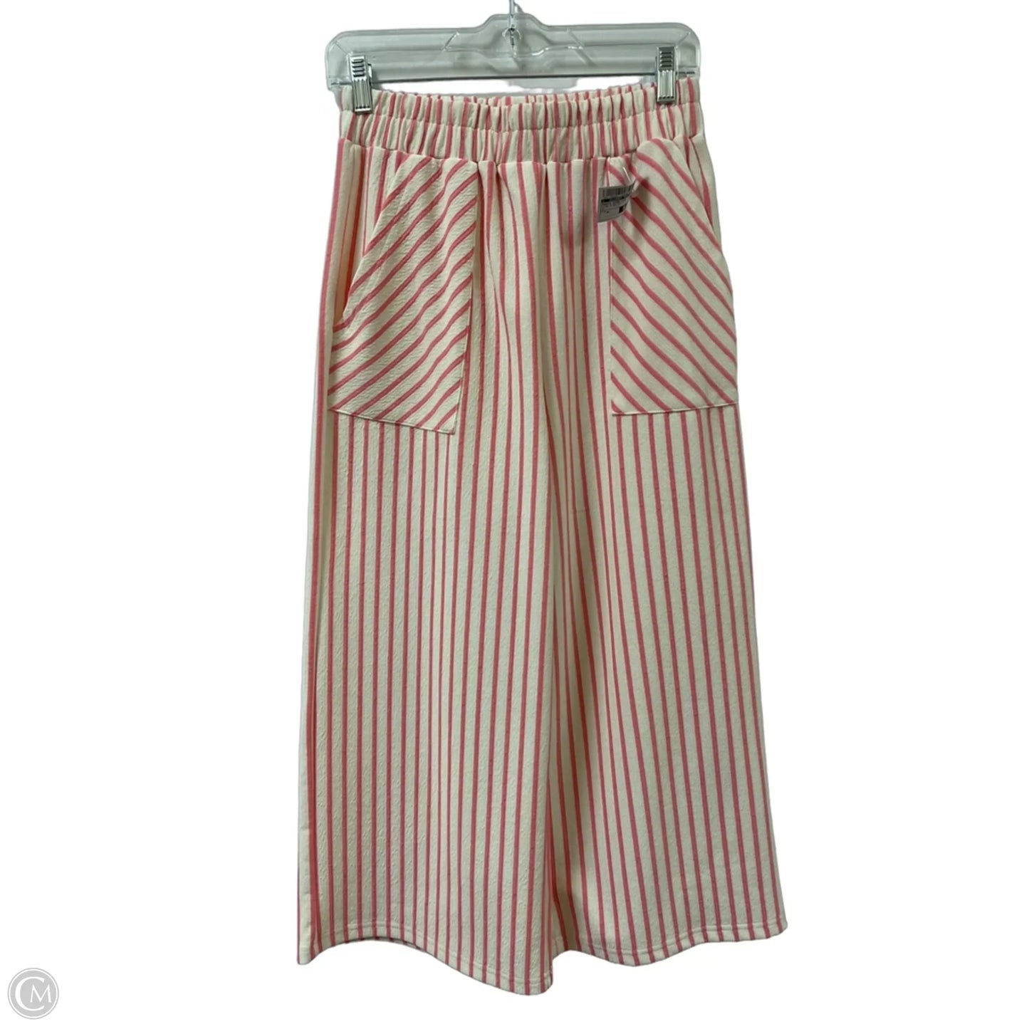 Pants Wide Leg By Clothes Mentor In Pink & White, Size: 8