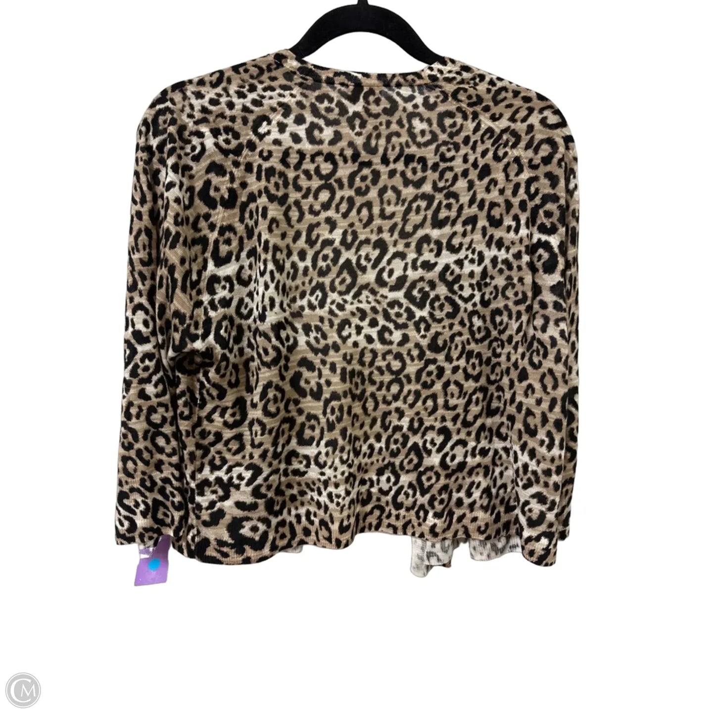 Cardigan By Chicos In Animal Print, Size: L