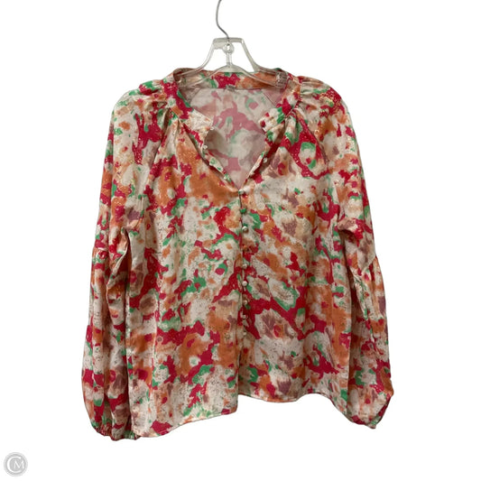 Top Long Sleeve By Clothes Mentor In Green & Pink, Size: S