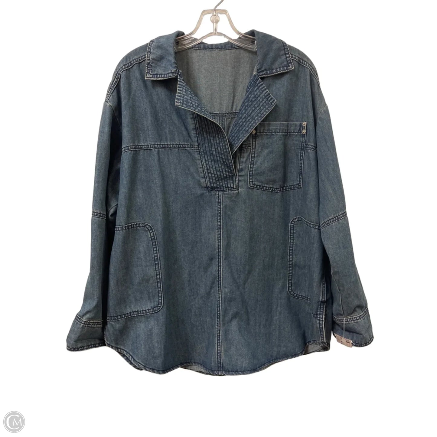 Top Long Sleeve By Cma In Blue, Size: M