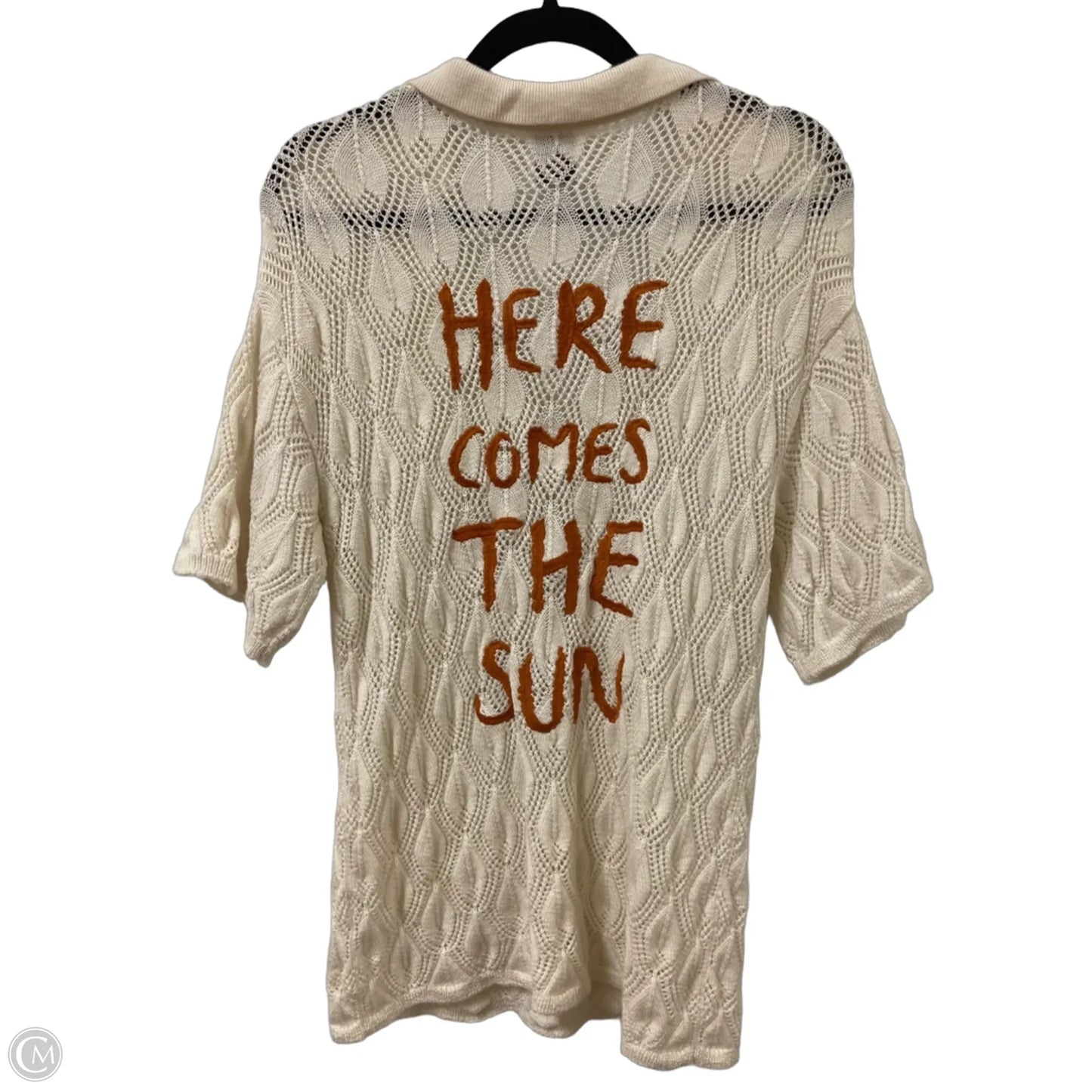 Tunic Short Sleeve By Clothes Mentor In Cream, Size: S