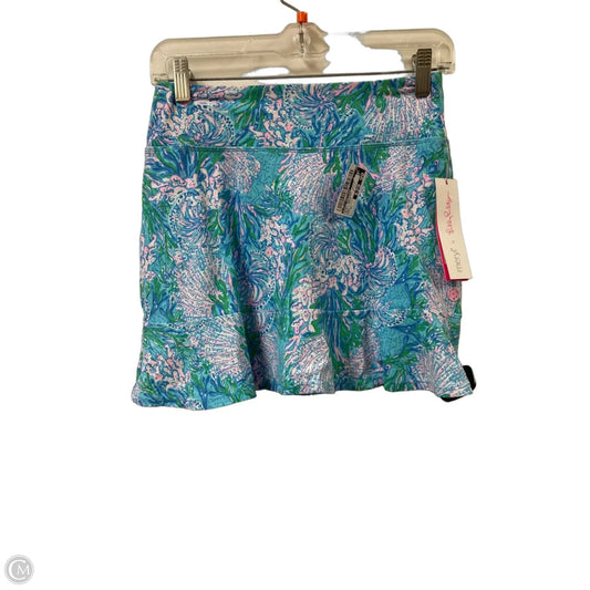 Skort Designer By Lilly Pulitzer In Blue & Green, Size: Xs
