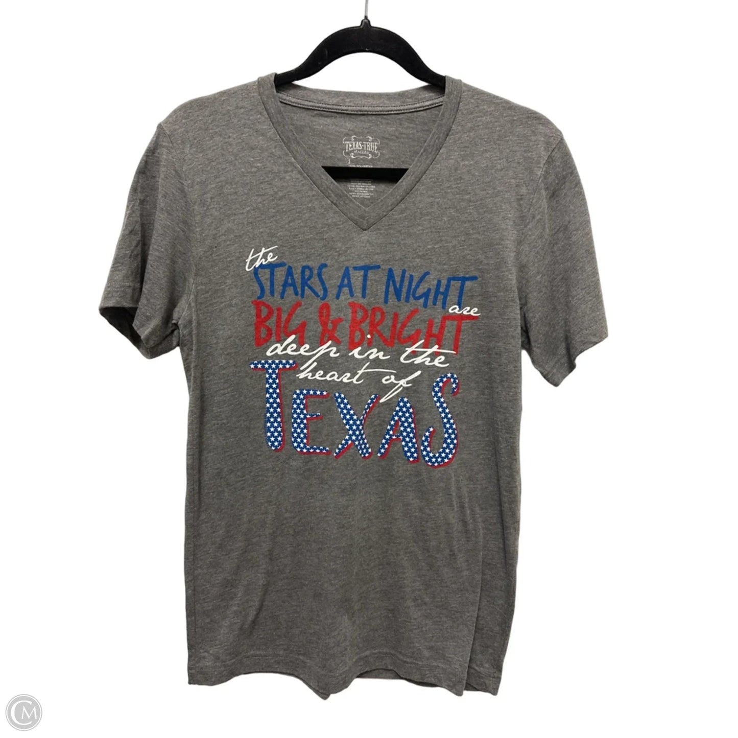 Top Short Sleeve By Texas True Threads In Grey, Size: S