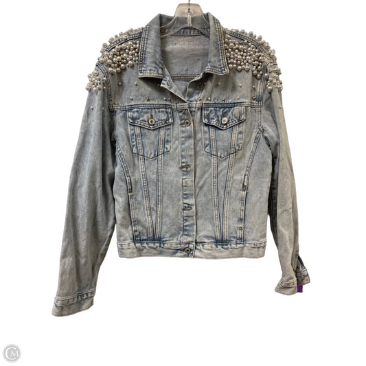 Jacket Denim By Clothes Mentor In Blue Denim, Size: L