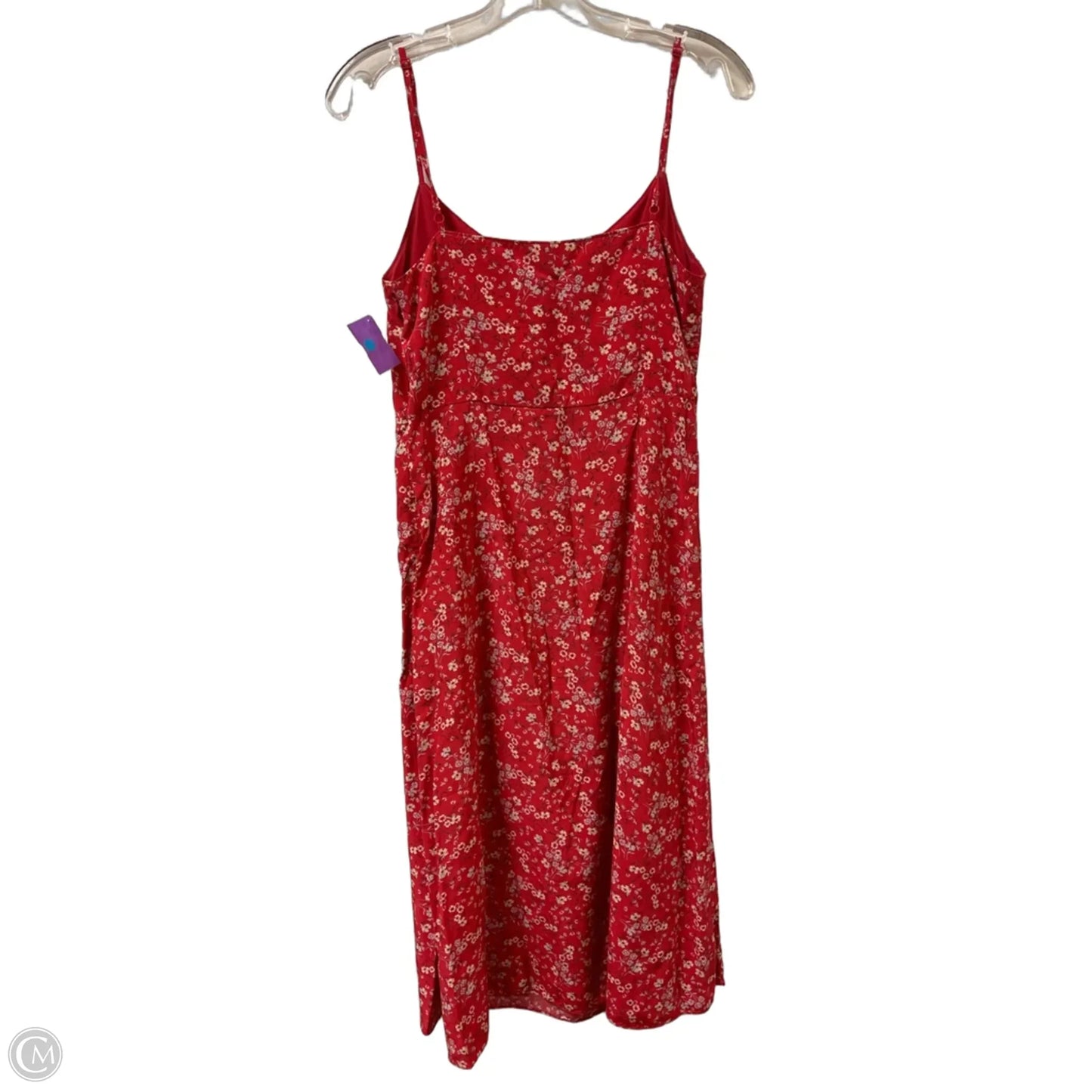 Dress Casual Midi By Uniqlo In Red, Size: S