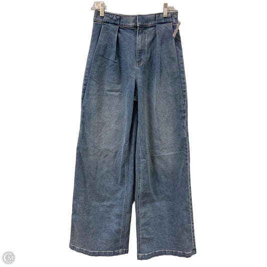 Jeans Wide Leg By Express In Blue Denim, Size: 0