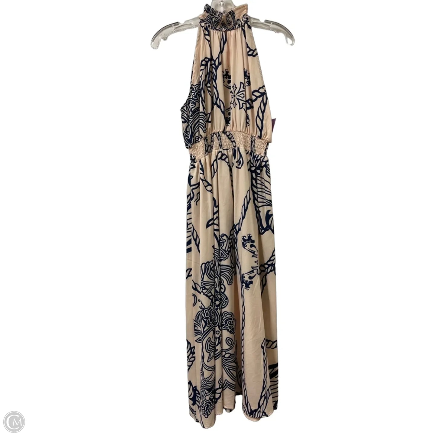 Dress Casual Maxi By Clothes Mentor In Blue & Cream, Size: S