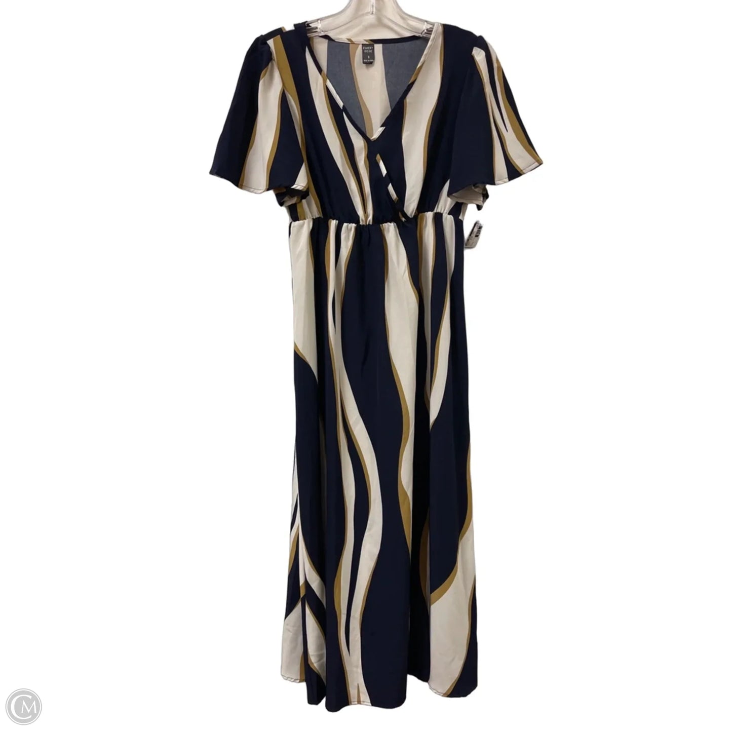 Dress Casual Maxi By Emery Rose In Blue & White, Size: S