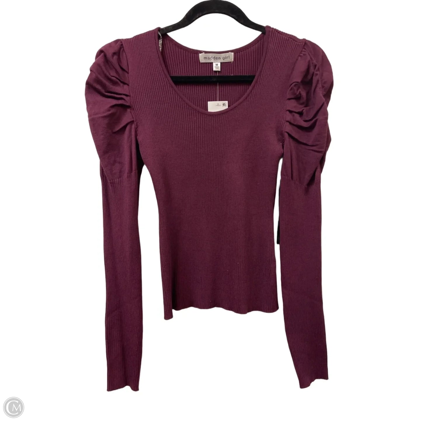 Top Long Sleeve By Madden Girl In Purple, Size: M