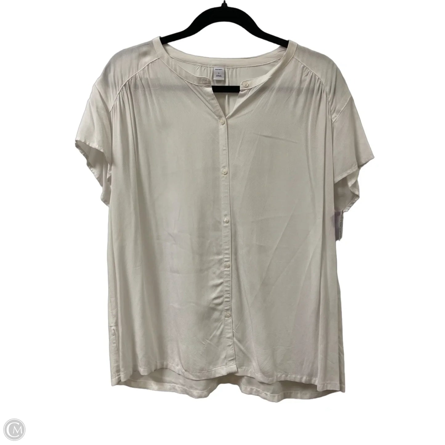 Top Short Sleeve By Old Navy In White, Size: L