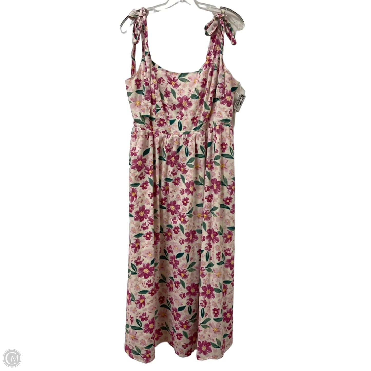 Dress Casual Midi By Lush In Floral Print, Size: Xl