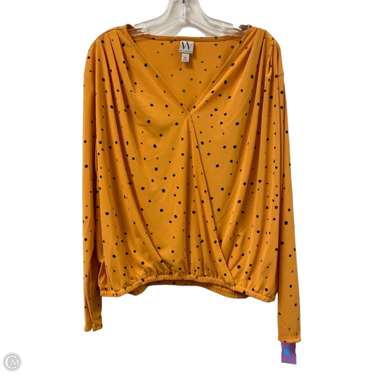 Top Long Sleeve By Worthington In Yellow, Size: 1x
