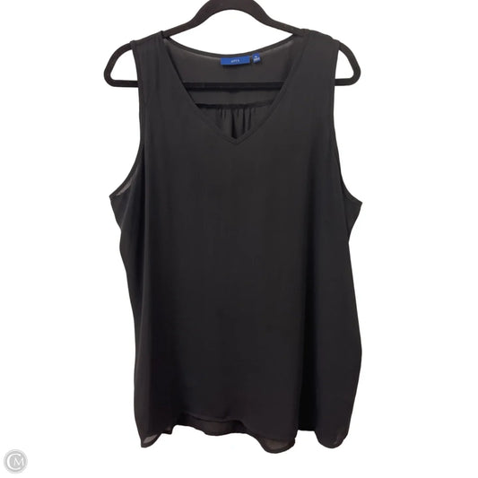 Top Sleeveless By Apt 9 In Black, Size: Xl