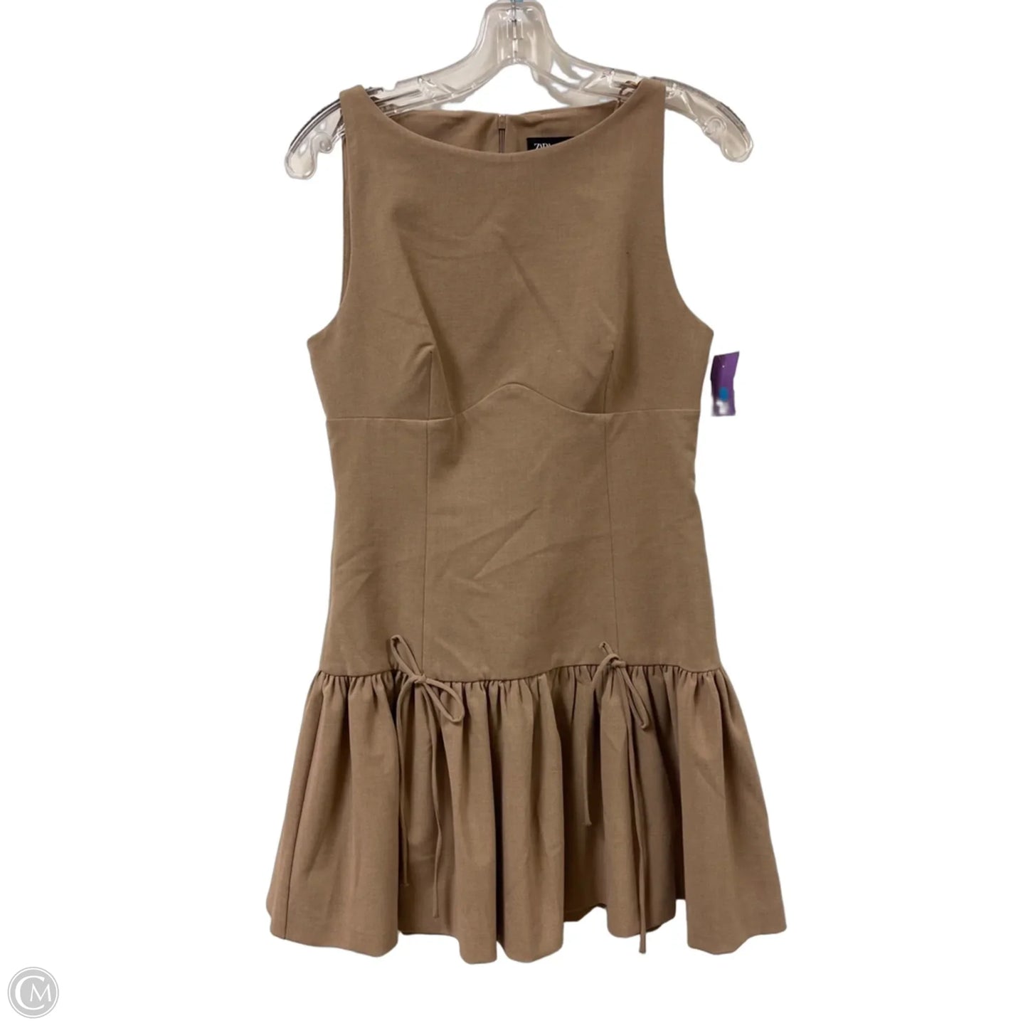 Dress Casual Short By Zara In Brown, Size: M