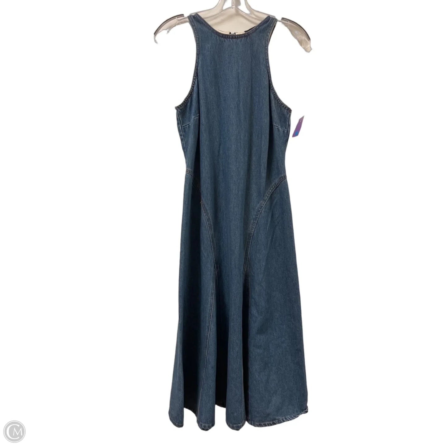 Dress Casual Midi By Future Collective In Blue Denim, Size: S