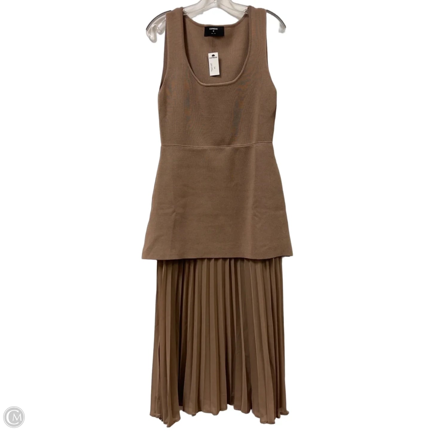 Dress Casual Maxi By Express In Brown, Size: M