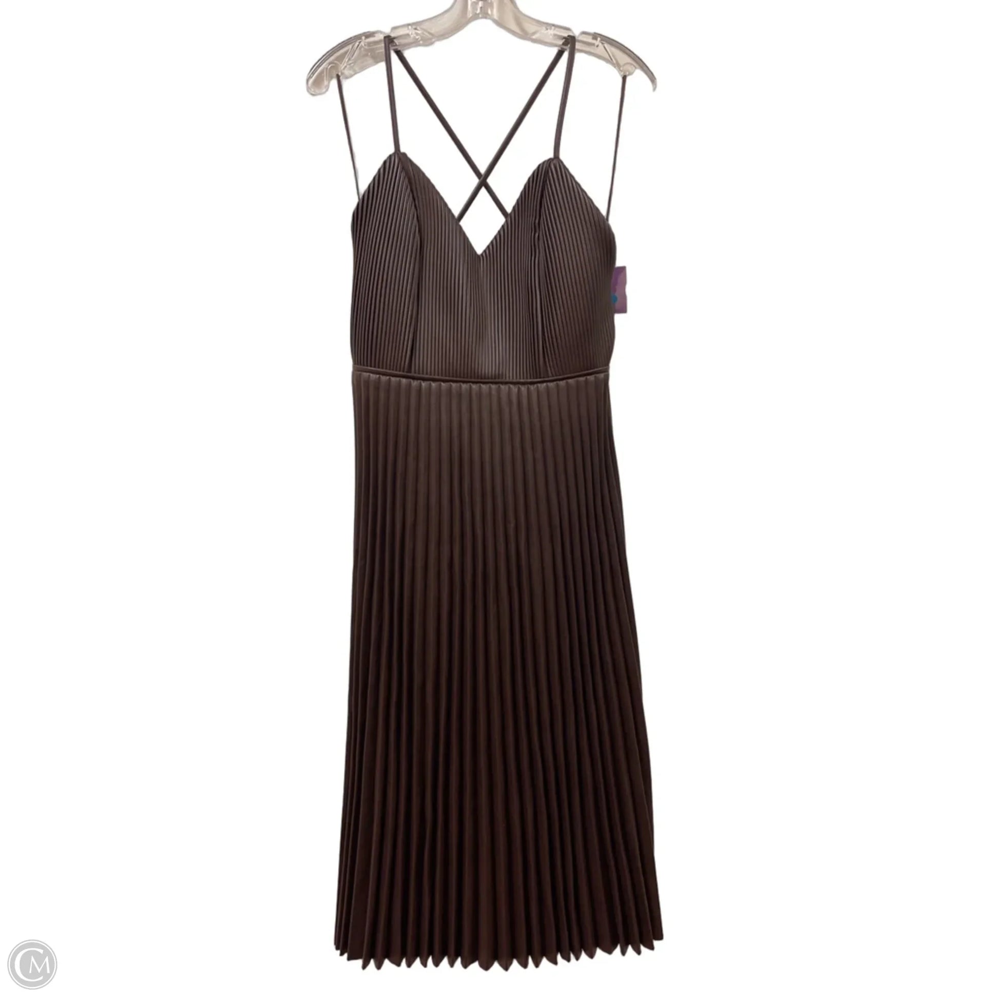 banana republic brown dress Viscose-Linen Flutter-Sleeve Maxi Dress
