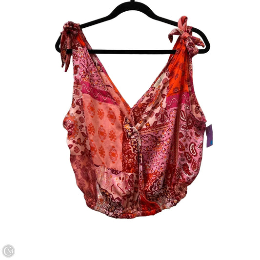 Top Sleeveless By Easel In Red, Size: M