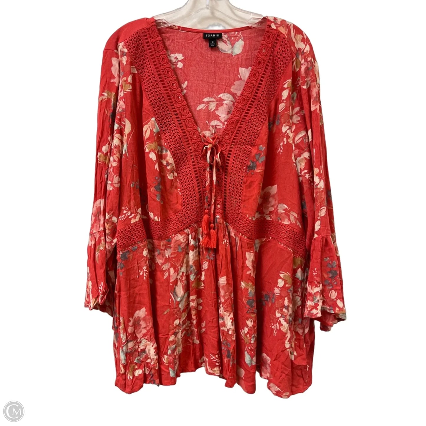 Top Long Sleeve By Torrid In Red, Size: 3x