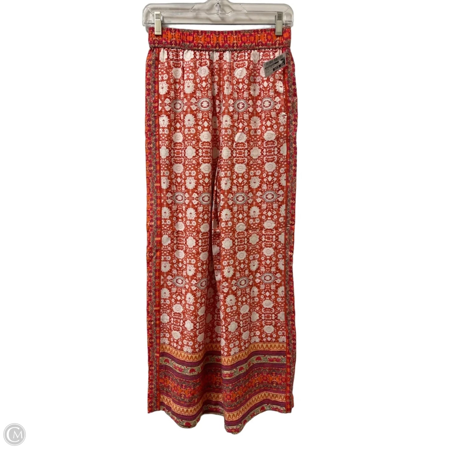 Pants Wide Leg By Anthropologie In Orange & White, Size: 2