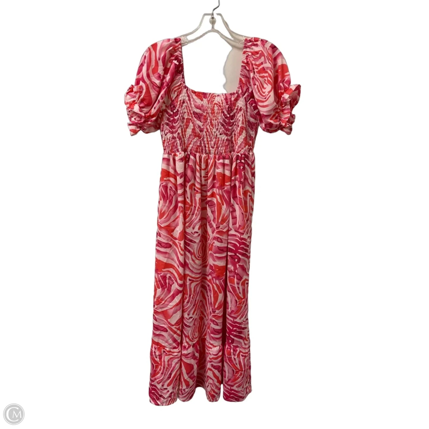 Dress Casual Midi By Beachsissi In Pink & White, Size: M