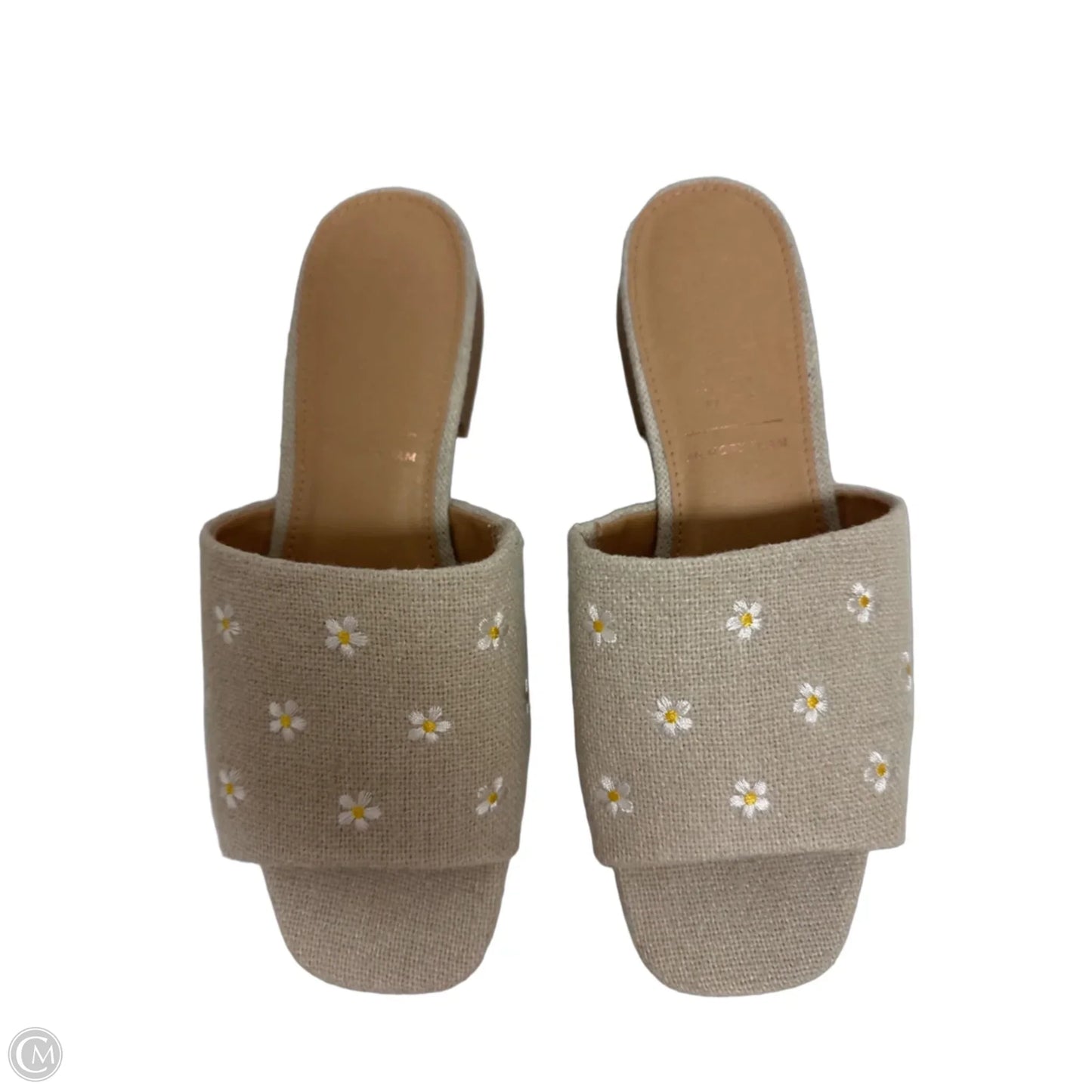 Sandals Heels Block By Lc Lauren Conrad In Cream, Size: 7