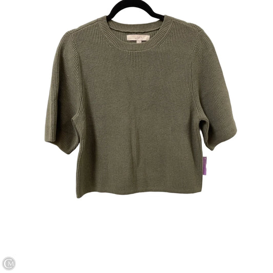 Sweater Short Sleeve By Loft In Green, Size: M