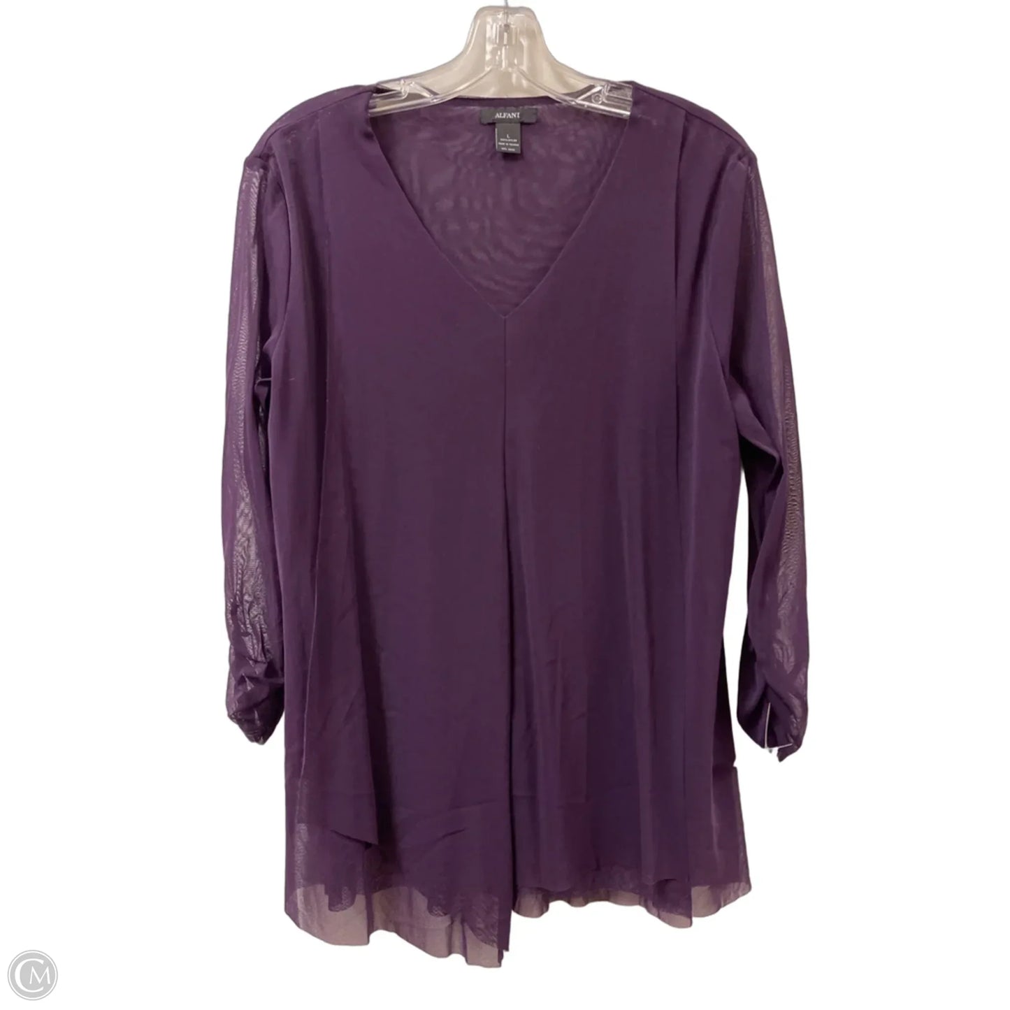 Top Long Sleeve By Alfani In Purple, Size: L