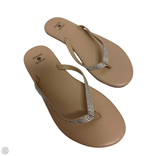 Sandals Flip Flops By Shade & Shore In Cream, Size: 6