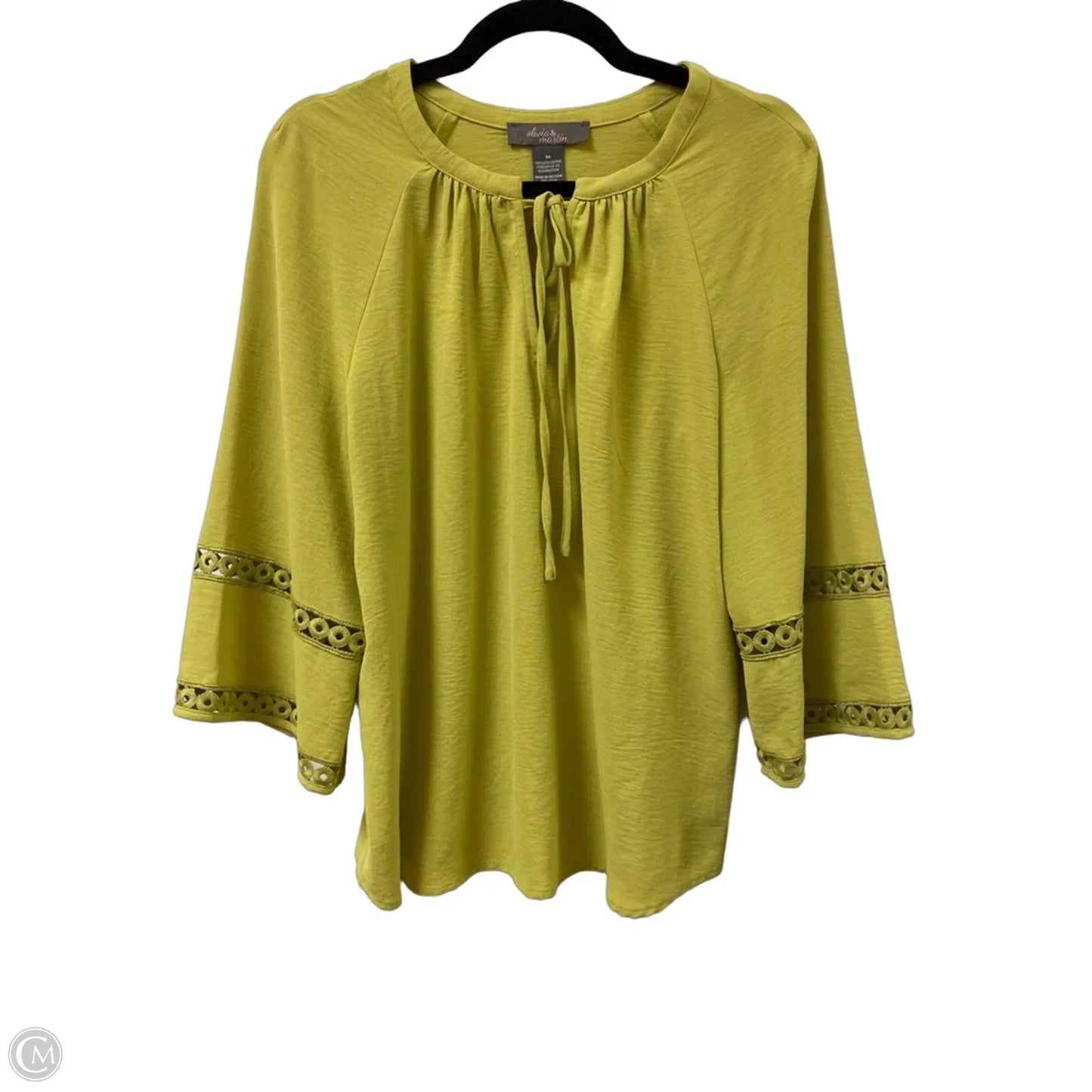 Top Long Sleeve By Clothes Mentor In Green, Size: M