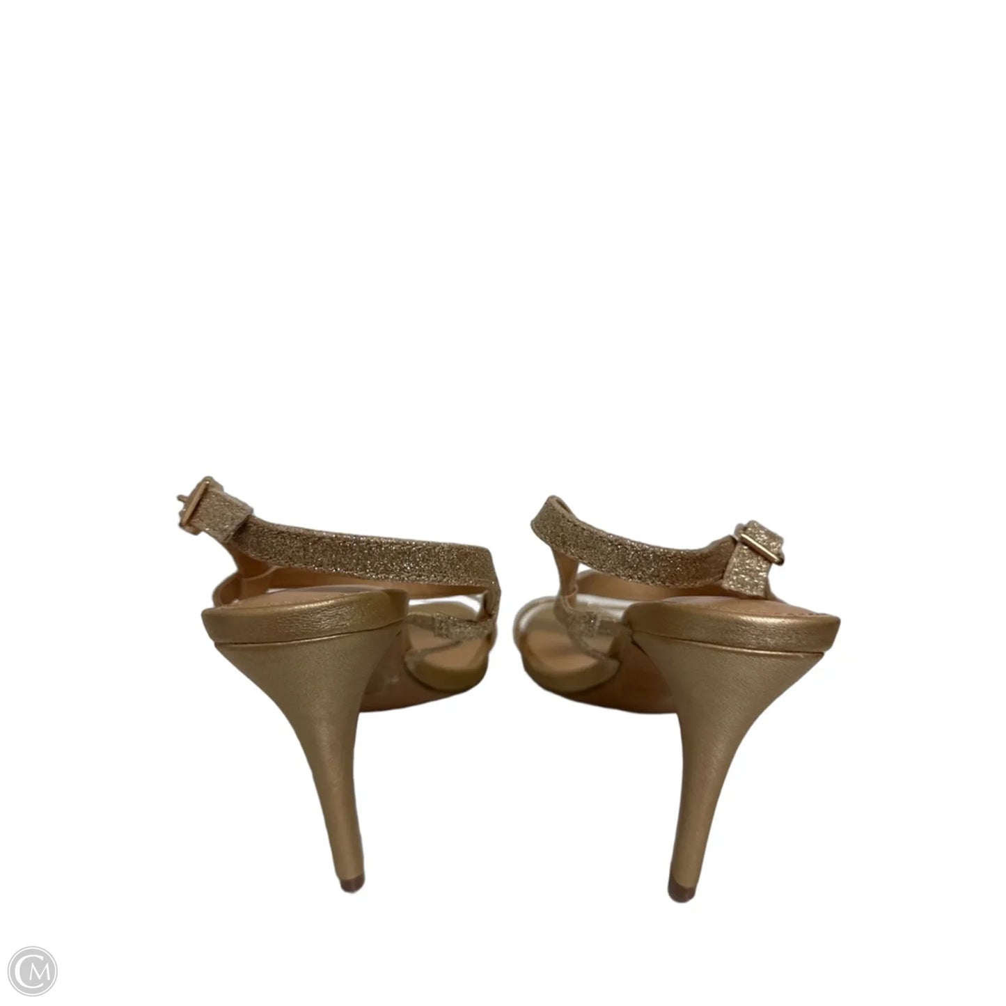 Sandals Heels Stiletto By Lc Lauren Conrad In Gold, Size: 8