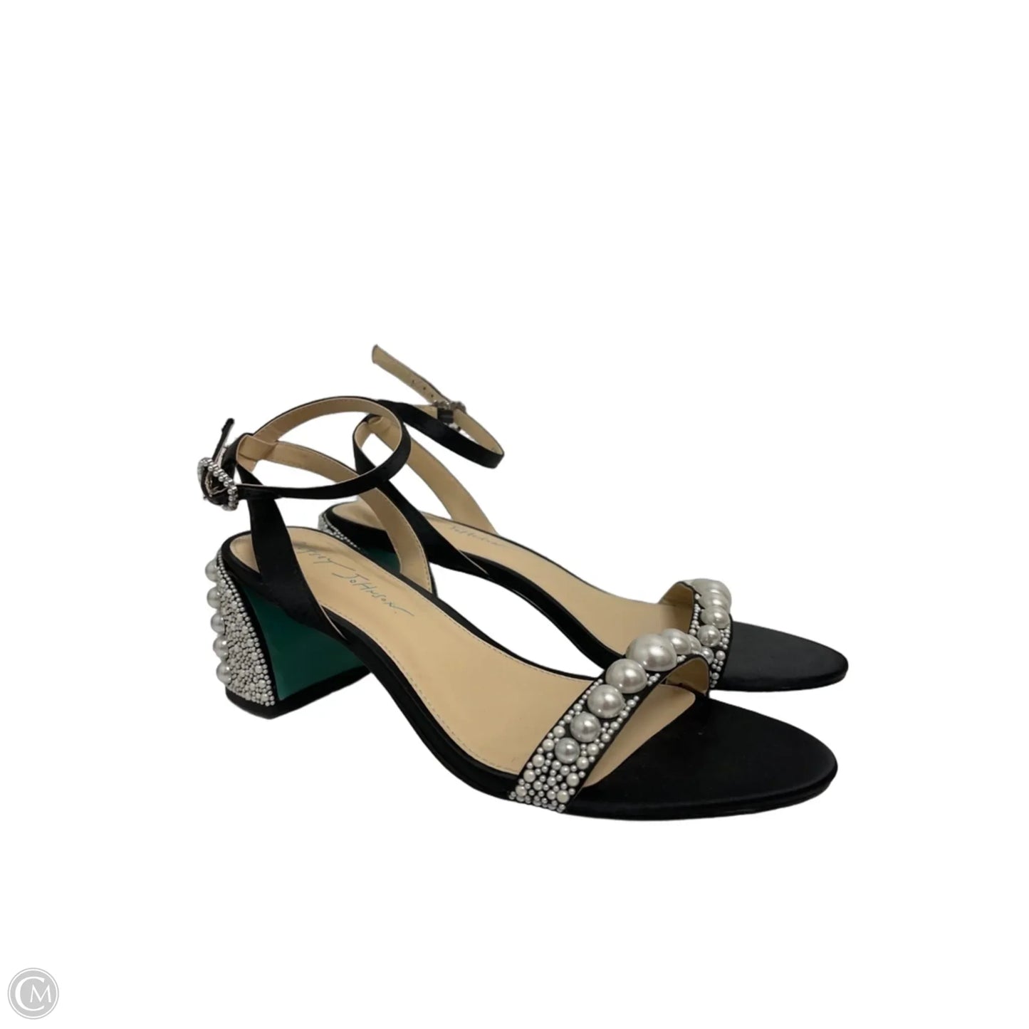Sandals Heels Block By Betsey Johnson In Black, Size: 8.5
