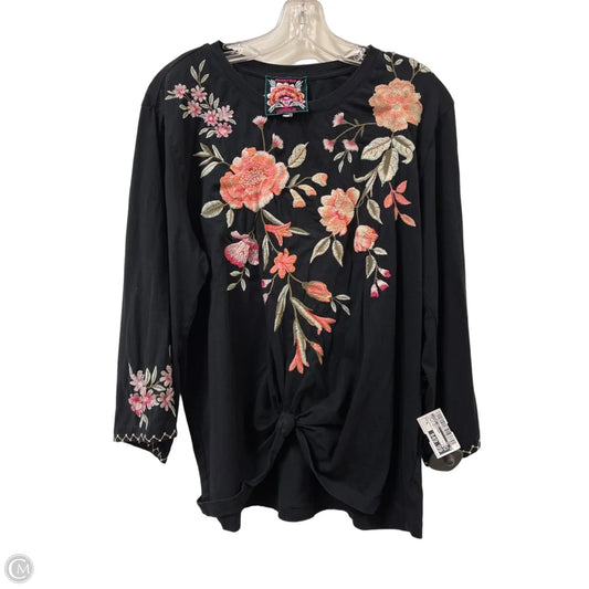 Top Long Sleeve Designer By Johnny Was In Floral Print, Size: Xl